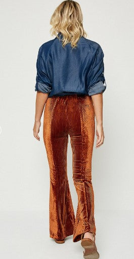 Copper Flared Pants